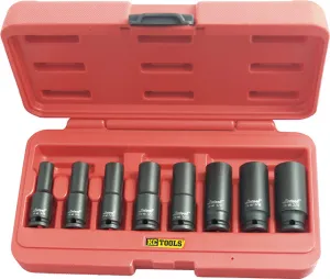 10 Piece AS x 3/8-Inch Drive Deep Impact Socket Set KC Tools