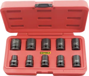 10 Piece Metric x 1/2-Inch Drive Standard Impact Socket Set KC Tools