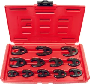12 Piece AF x 3/8-Inch Drive Impact Crows Foot Spanner Set KC Tools