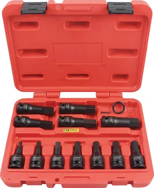 12 Piece Metric x 1/2-Inch Drive In-Hex Impact Socket Set KC Tools