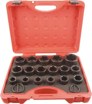 17 Piece Metirc x 3/4-Inch Drive Standard Impact Socket KC Tools