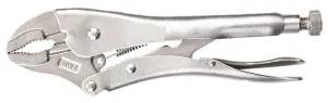 250mm Pliers, Locking, Curved Jaw With Cutter KC Tools