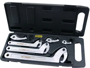 3 Piece Hook Wrench Set With Spare Hooks And Pins KC Tools