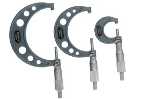 3Piece Micrometer Set 0-25; 25-50; 50-75 KC Tools