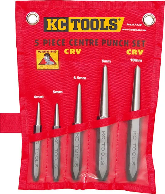 5 Piece Punch Set, Industrial Centre KC Tools
