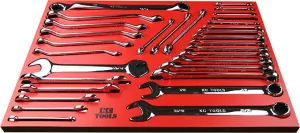 560 X 400 X 22mm Insert Tray & 31 Piece AF Spanners KC Tools