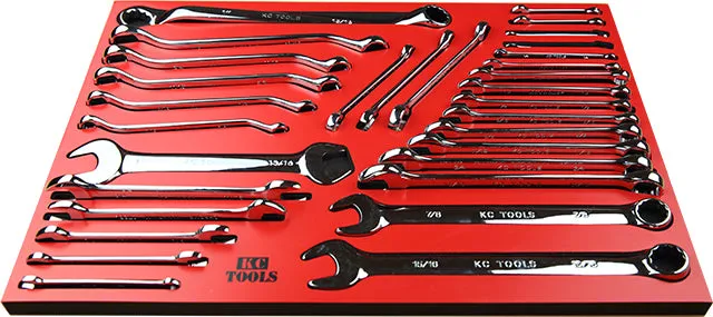 560 X 400 X 22mm Insert Tray & 31 Piece AF Spanners KC Tools