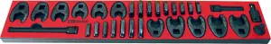 564 X 113 X 22mm Form Insert & 31 Piece Crows Foot Spanner Set AF & Metric KC Tools