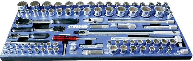 624 X 270 X 22mm Form Insert & 80 Piece Socket Set KC Tools