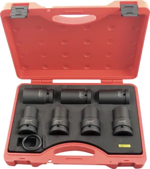 7 Piece AF x 1-Inch Drive Deep Impact Socket Set KC Tools