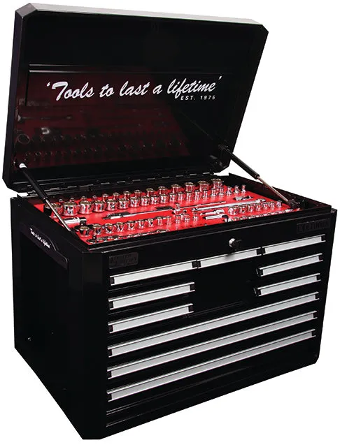 712 X 472 X 496.5mm 10 Drawer Tool Box, Bbs: Black KC Tools