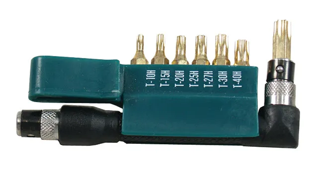 8 Piece Bit Set, Tamperproof, With Offset Handle KC Tools