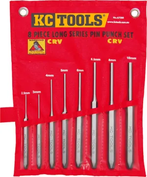 8 Piece Punch Set, Pin, Long Series KC Tools