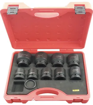 9 Piece AF x 1-Inch Drive Standard Impact Socket Set KC Tools