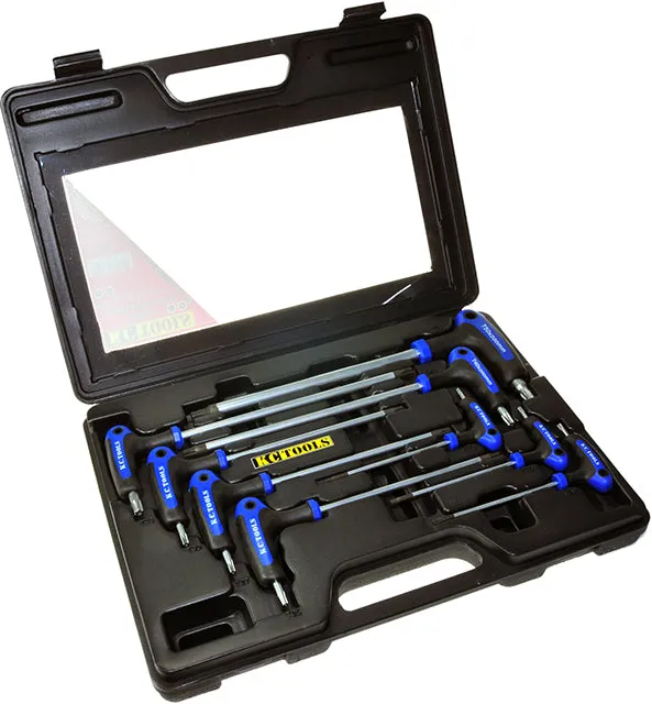 9 Piece T Handle Star & Tamperproof Set In Blow Moulded Case KC Tools