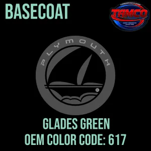 Plymouth Glades Green | 617 | 1955  | OEM Basecoat Tamco Paint