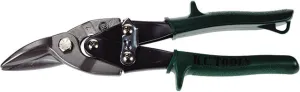 Right Cut Tinsnips, Aviation, Right Cut Action, Green Handle KC Tools